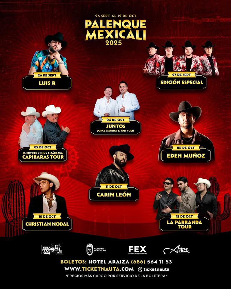 palenque fiestas del sol 2025 mexicali